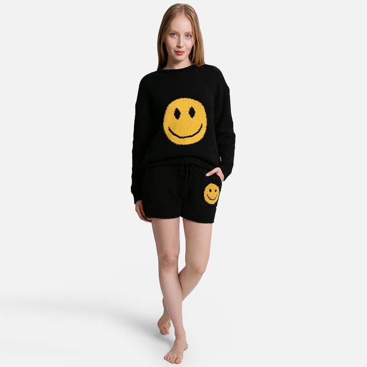 Sensibling Corp. - Wholesale Knit Sweater - Women's - Smile Accented Crewneck Sweater Top6