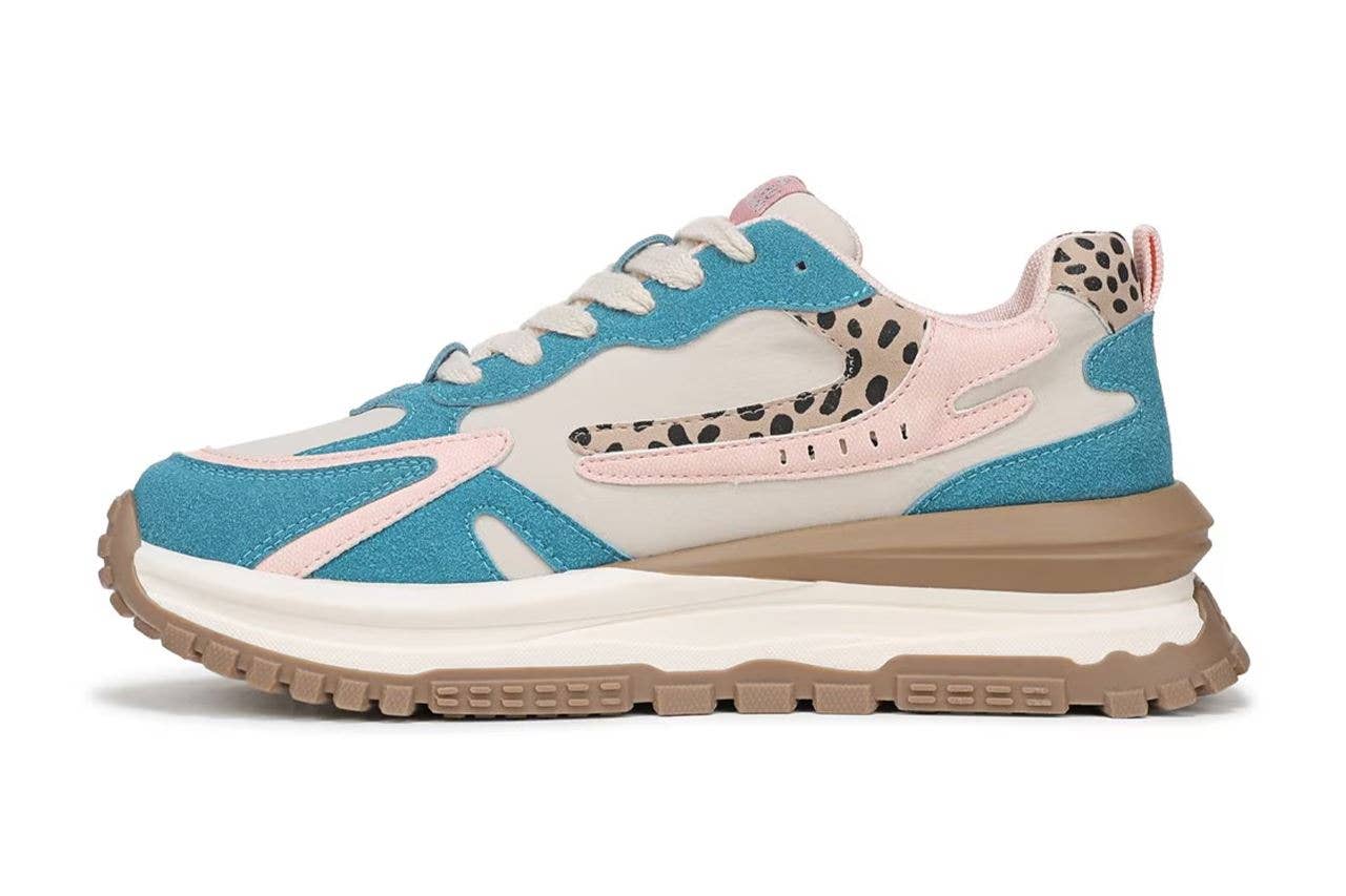 Rose/ Bleu Baskets rétro à lacets rose et bleu pour femmes Blowfish Malibu - Leo en vente sur Faire4