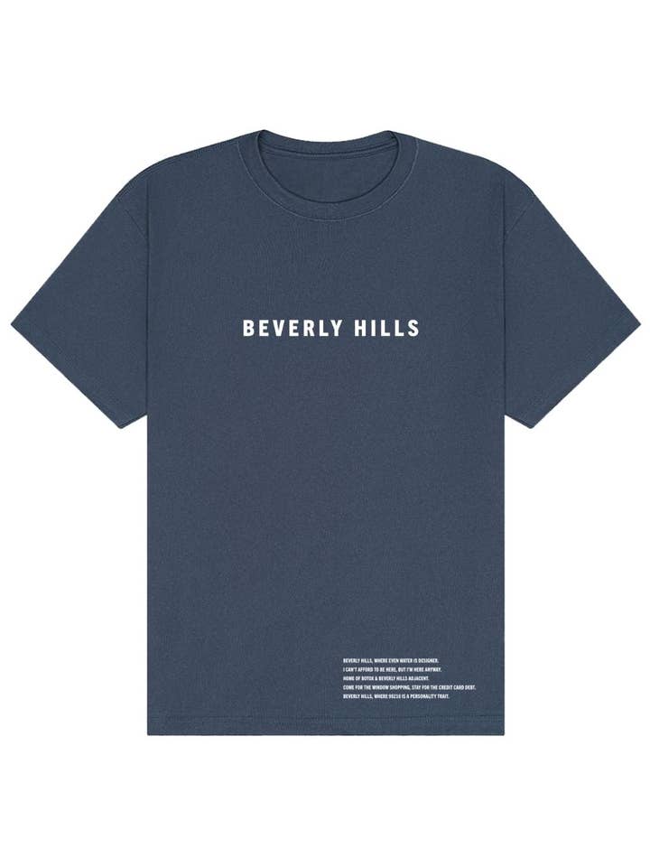 T-shirt surdimensionné et épais Beverly Hills – Vibes d'eau de créateur pour la vente par Tourist Tee Co.