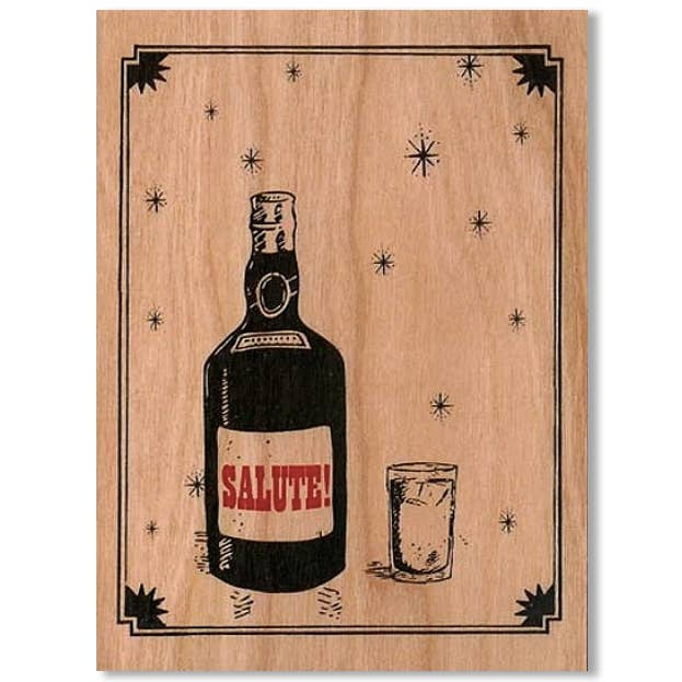 Carte en bois pliable - Salut pour la vente par Spitfire Girl