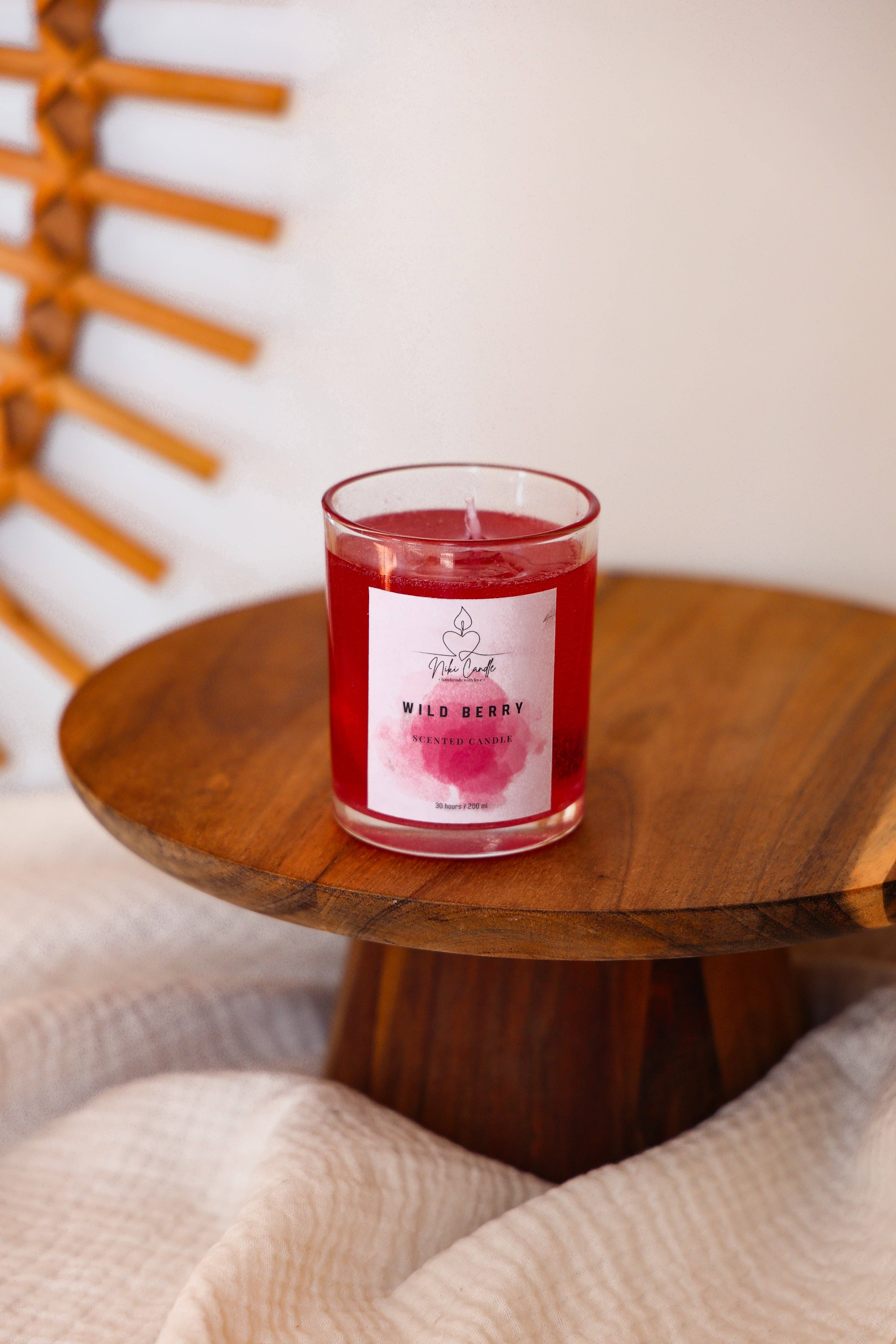 Niki Candle - Wholesale Jar/Filled Candle - Wild Berry1