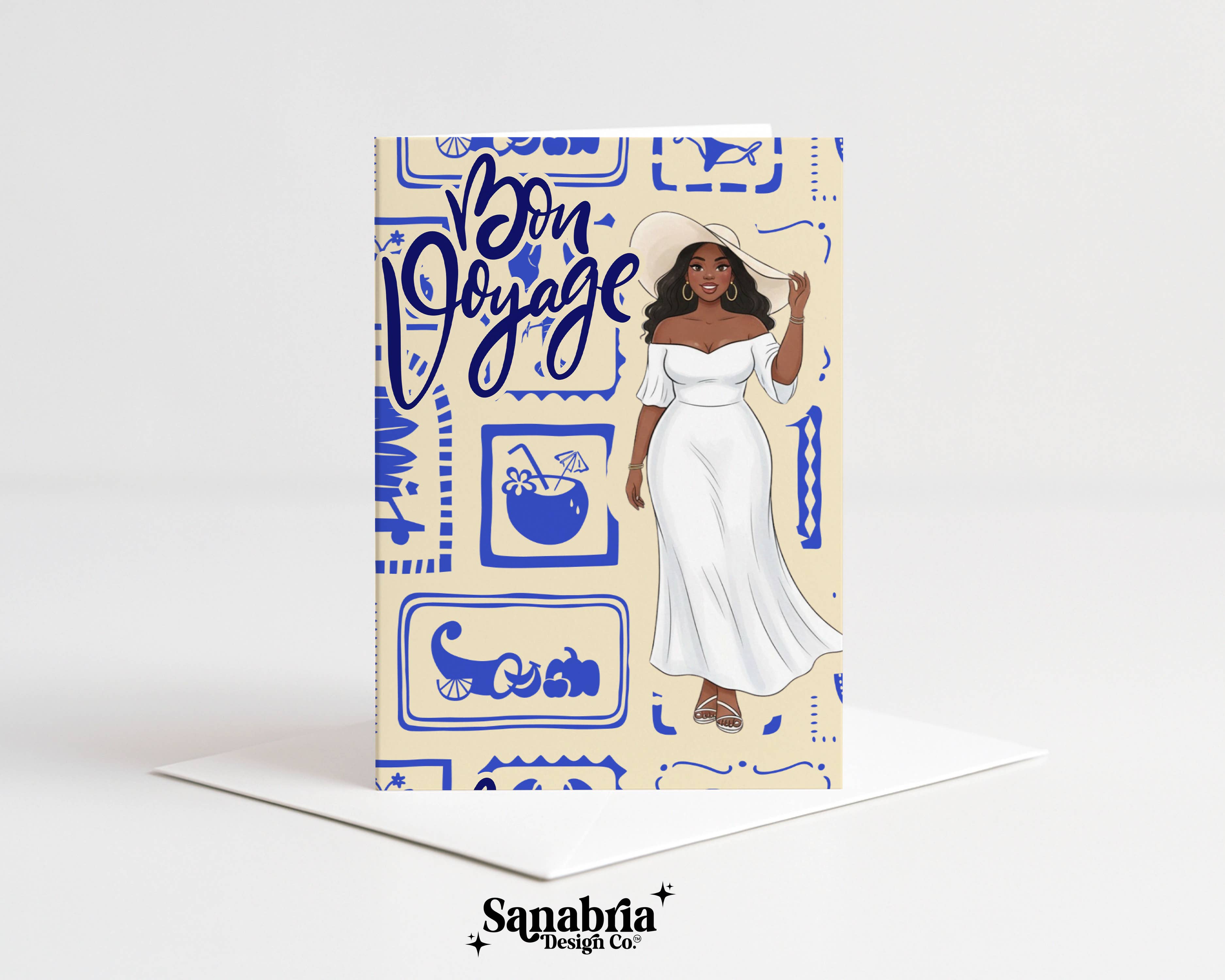Sanabria Design Co. - Wholesale Thinking of You Card - Bon Voyage Greeting Card