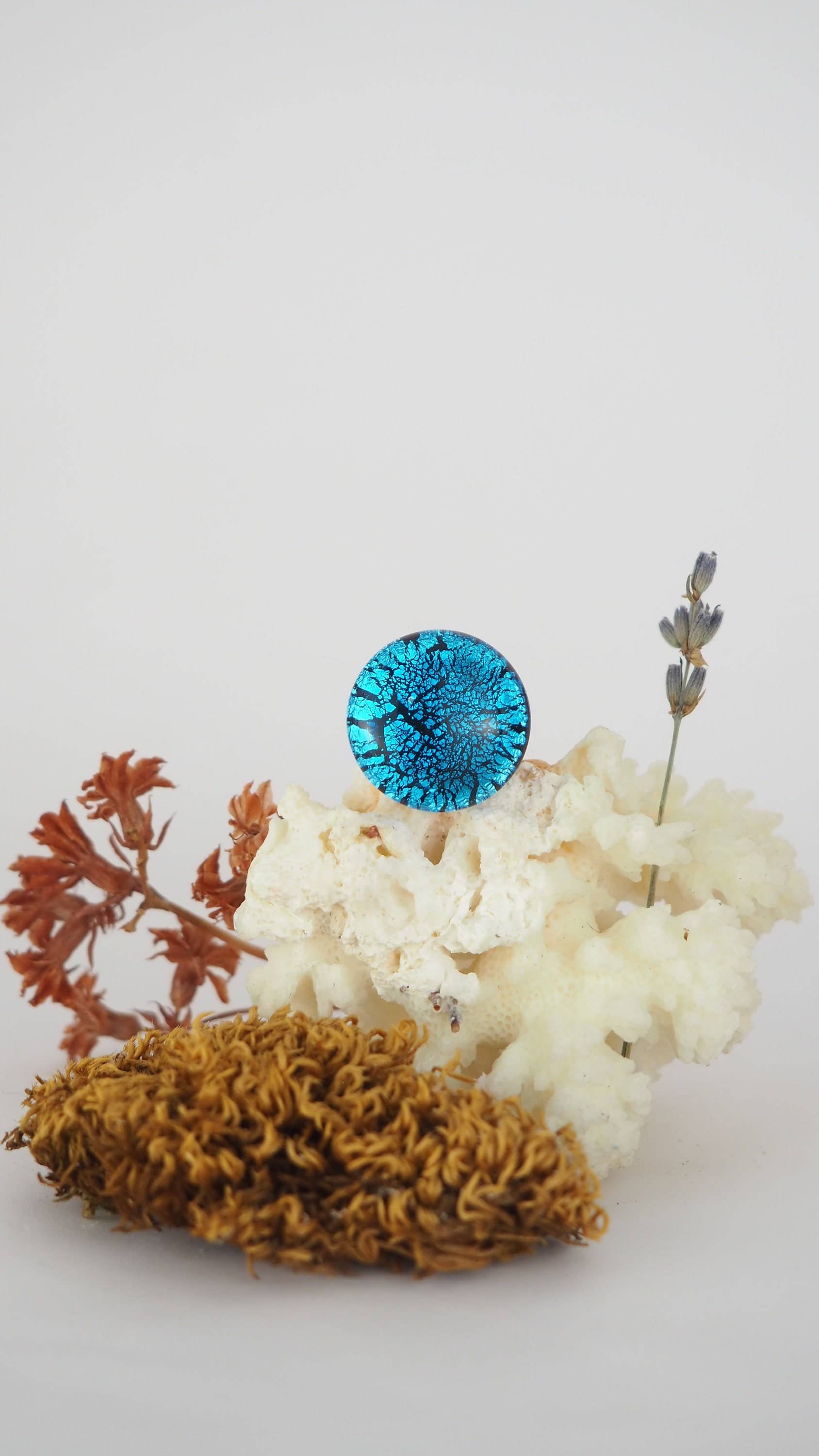 Drusilya Glass Art - Wholesale Cocktail/Statement Ring - Zaniah Ring Handmade Murano Glass Jewelry Lampworking0