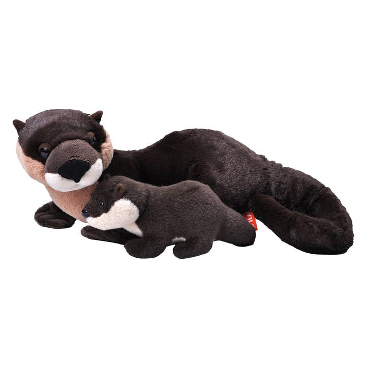 Wild Republic - Wholesale Stuffed/Plush Toy - Kids & Baby - Mom Baby River Otter Stuffed Animal 12"