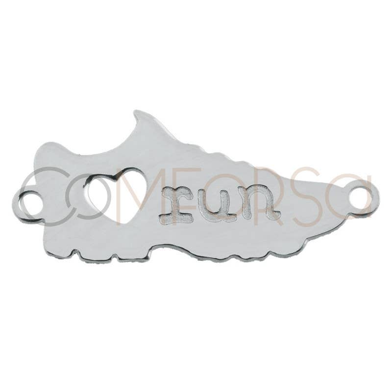 COM FORSA SL - Wholesale Individual Charm/Pendant - Sterling Silver 925 "Love Run" Connector 17 X 6 Mm2