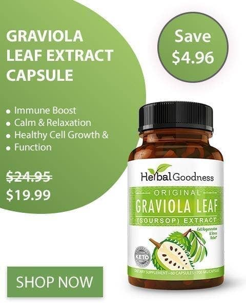 Herbal Goodness - Wholesale Oral Supplement/Vitamin - Graviola (Soursop) Leaf Extract - Capsules 60/700mg6