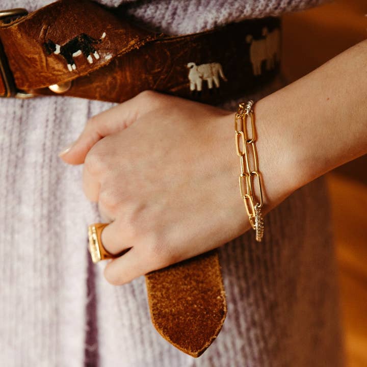 Sierra Winter Jewelry - Wholesale Link & Chain Bracelet - Hank Bracelet - Gold1