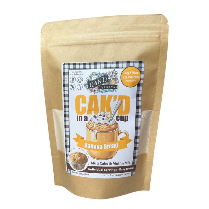 Banana Bread Mugcake/Muffin Mix for wholesale by CĀK'D