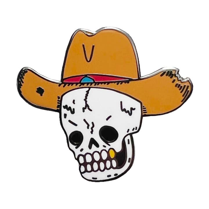 Cowboy Skull Pin for wholesale by Inner Decay