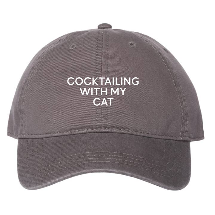 Cocktailen met mijn kat - Vaderpet - Houtskool voor wholesale door Flavour Gallery