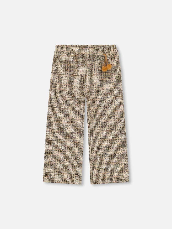 Tweed Flare Byxor Beige Och Svart för wholesale av Deux par Deux