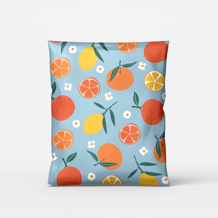 10x13" | Coastal Citrus | Poly Mailer for wholesale by Picksie Mailers