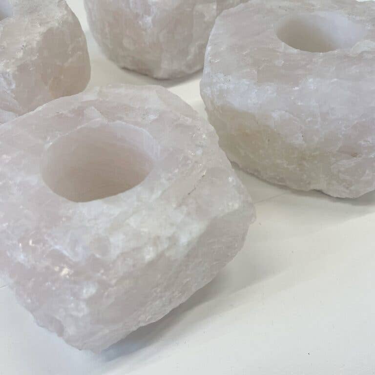 ByBazz - Wholesale Candle Holder - Waxinelichthouder Rozenkwarts Ruw2