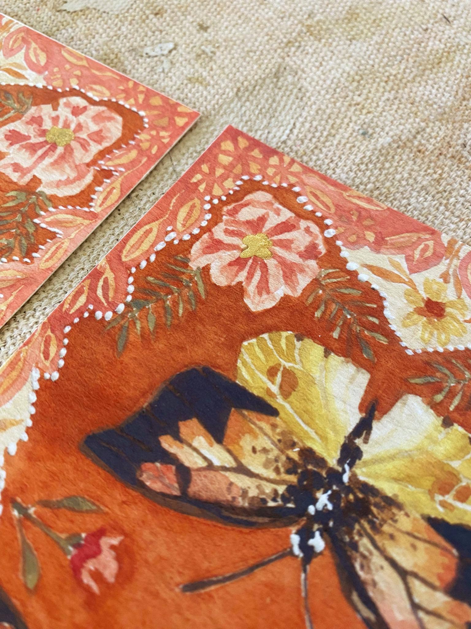 Lindsey Wells Art - Wholesale Art Print - Embellished California Dogface Butterfly Prints1