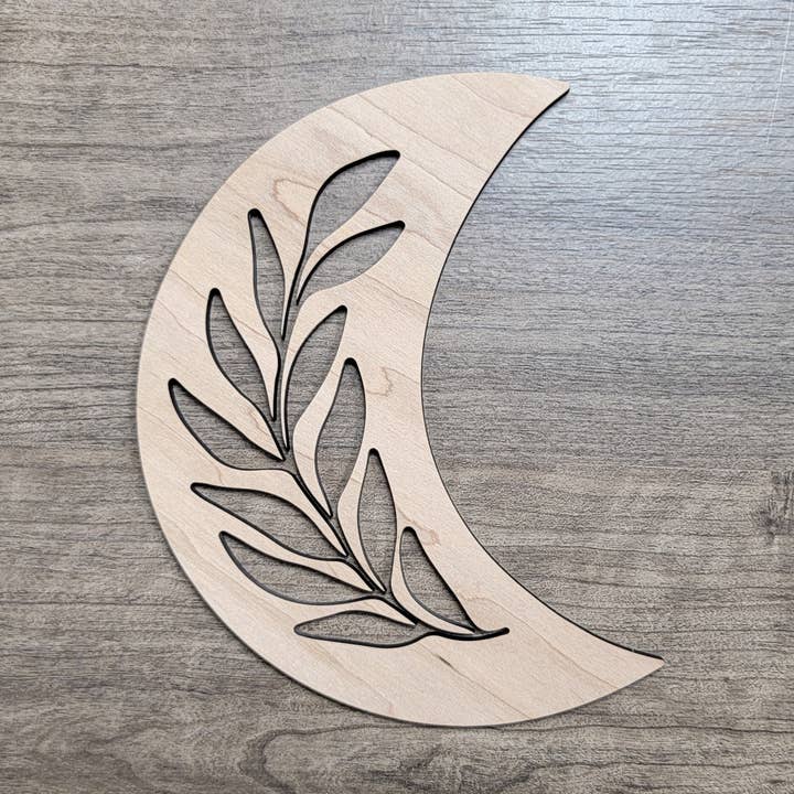 Moon Wood Cutout Shape, Unfinished Blank for Boho Home Decor for wholesale by KobasicCreations