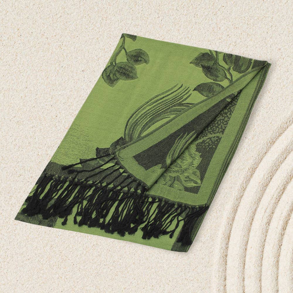 Sensibling Corp. – wholesale Scarf – Women's – Rose Floral Pashmina Reversible Scarf Shawl18