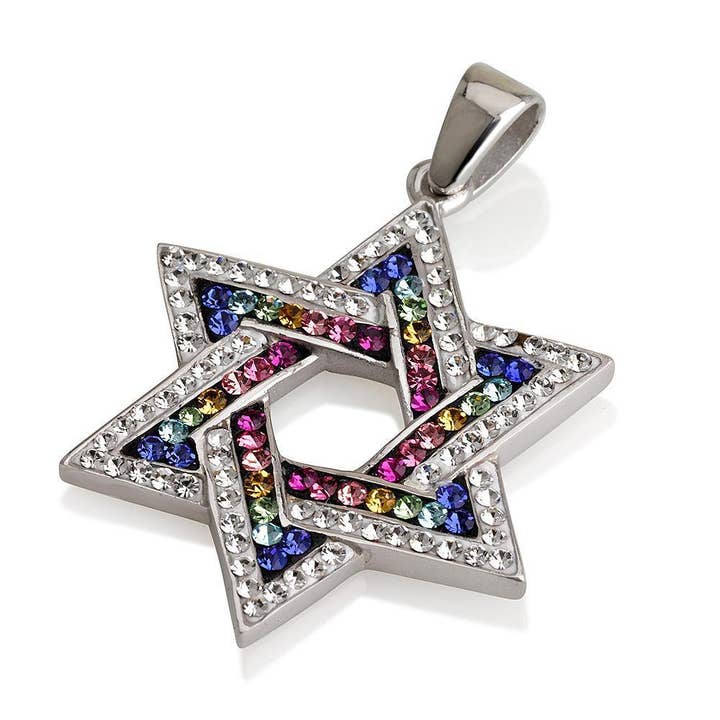 Pingente colorido de estrela de David por atacado de Holy Land Jewels