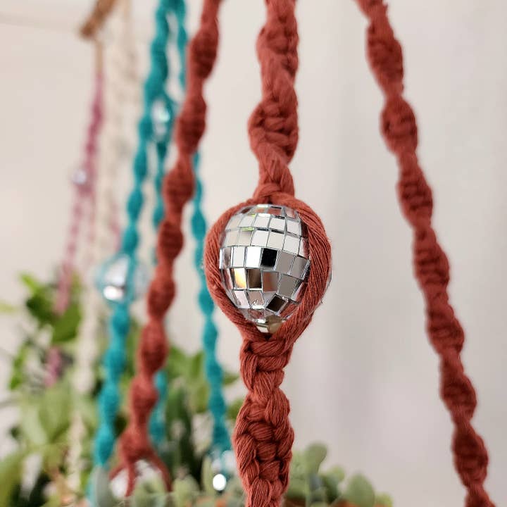 Handmade By Uruba - Wholesale Hanging Planter - Macrame Disco Ball Plant Hanger, Handmade Boho Home Décor8