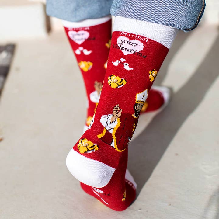 Sock Religious - Wholesale Socks - Unisex - St. Valentine Adult Socks2
