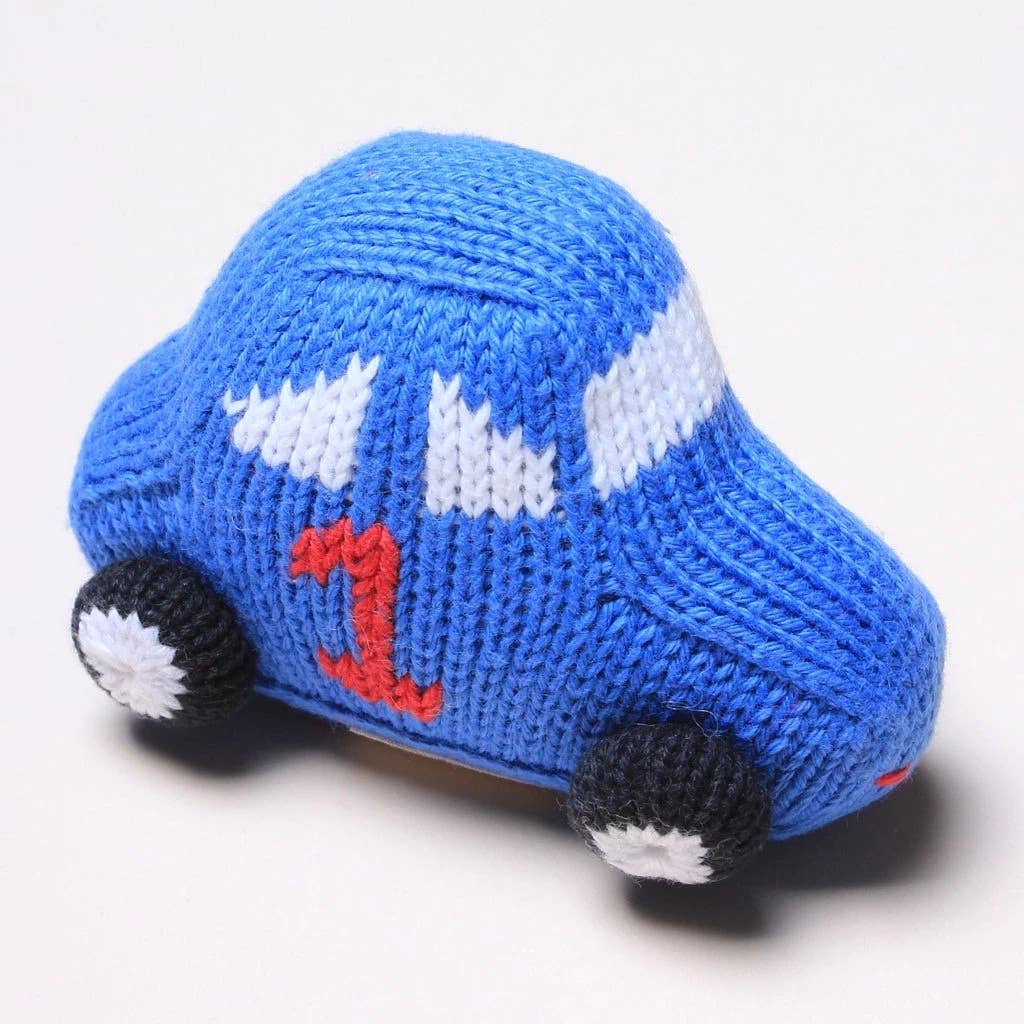 Estella - Wholesale Handheld Rattle - Baby - Organic Baby Toys - Newborn Rattles | Racing Car (Handmade)0
