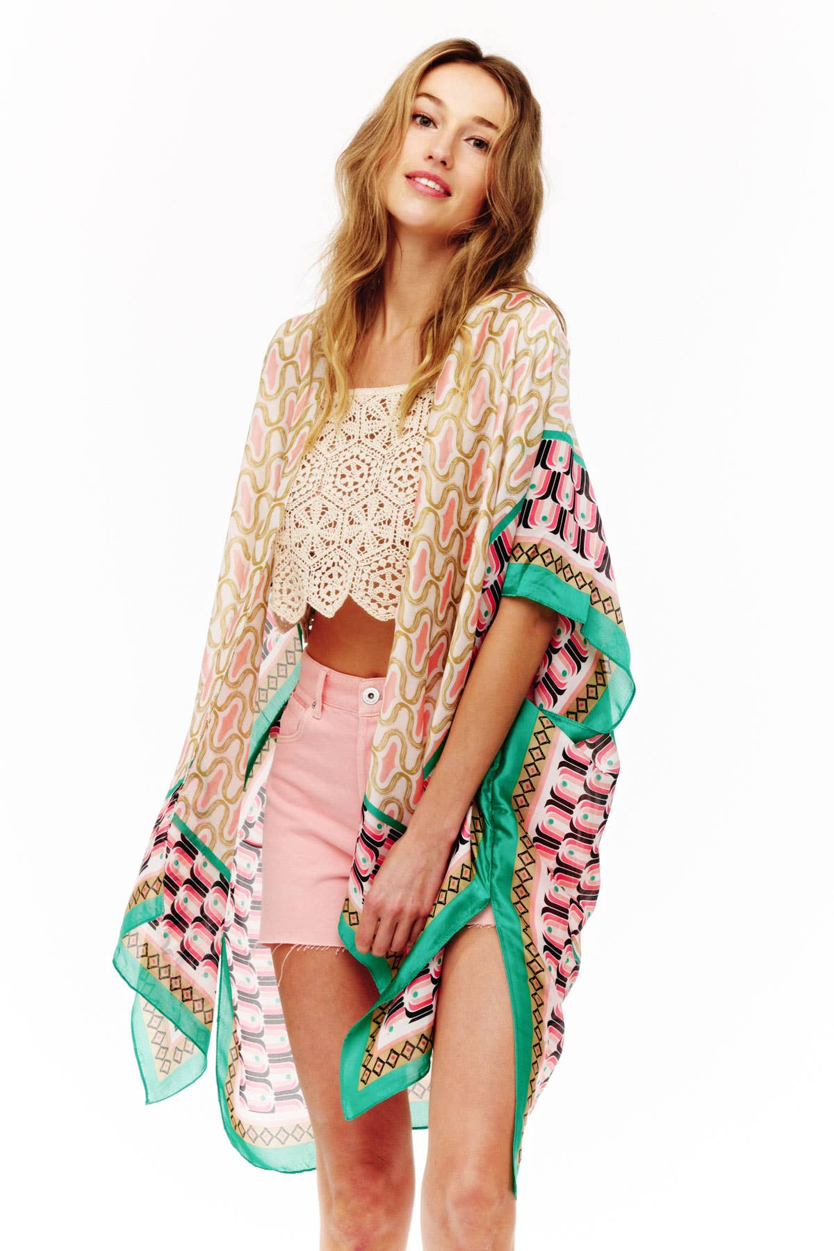 JOIA ACCESSORIES - Vente Kimono – femme - KIMONO EN SOIE IMPRIMÉ MULTICOLORE, BAAP 251311