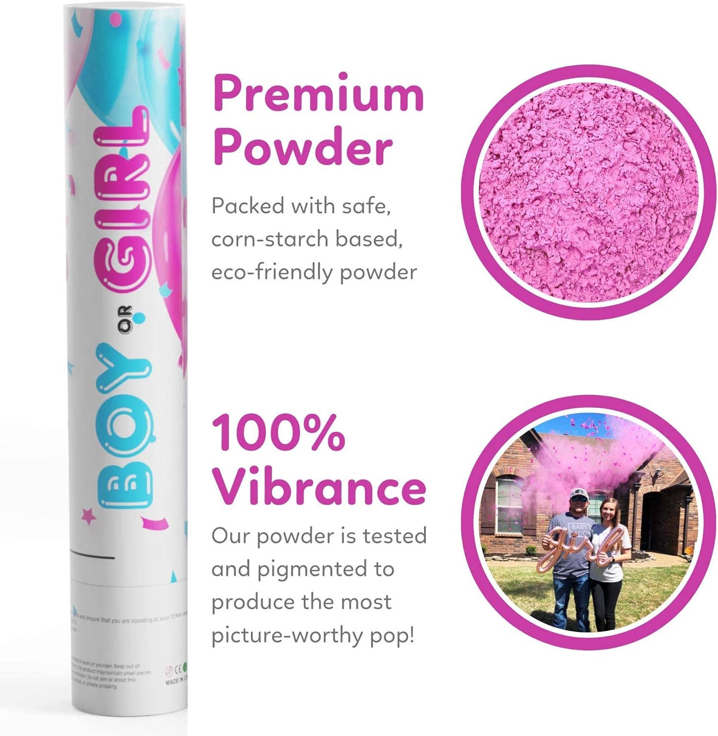 TUR Party Supplies - Wholesale Confetti - Authentic Gender Reveal Powder Popper6