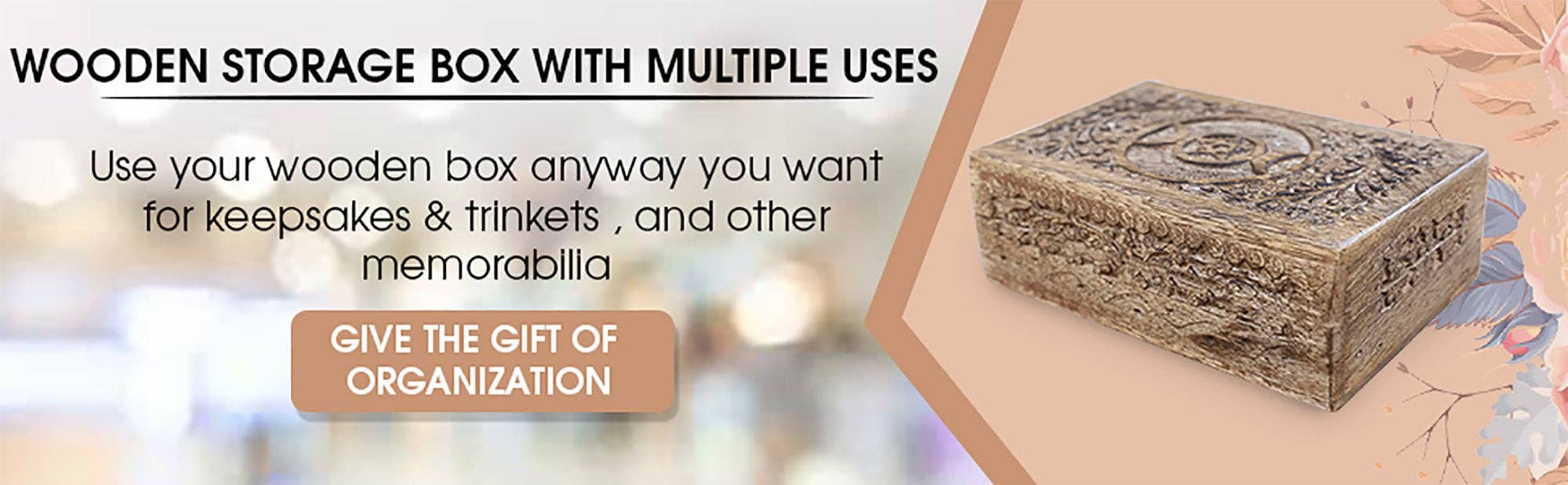 Lungta Imports - Wholesale Sieradendoos/organizer - Triple Moon Handgesneden sieraden Trinket Keepsake Houten Opbergdoos (Triple Moon, Large)5