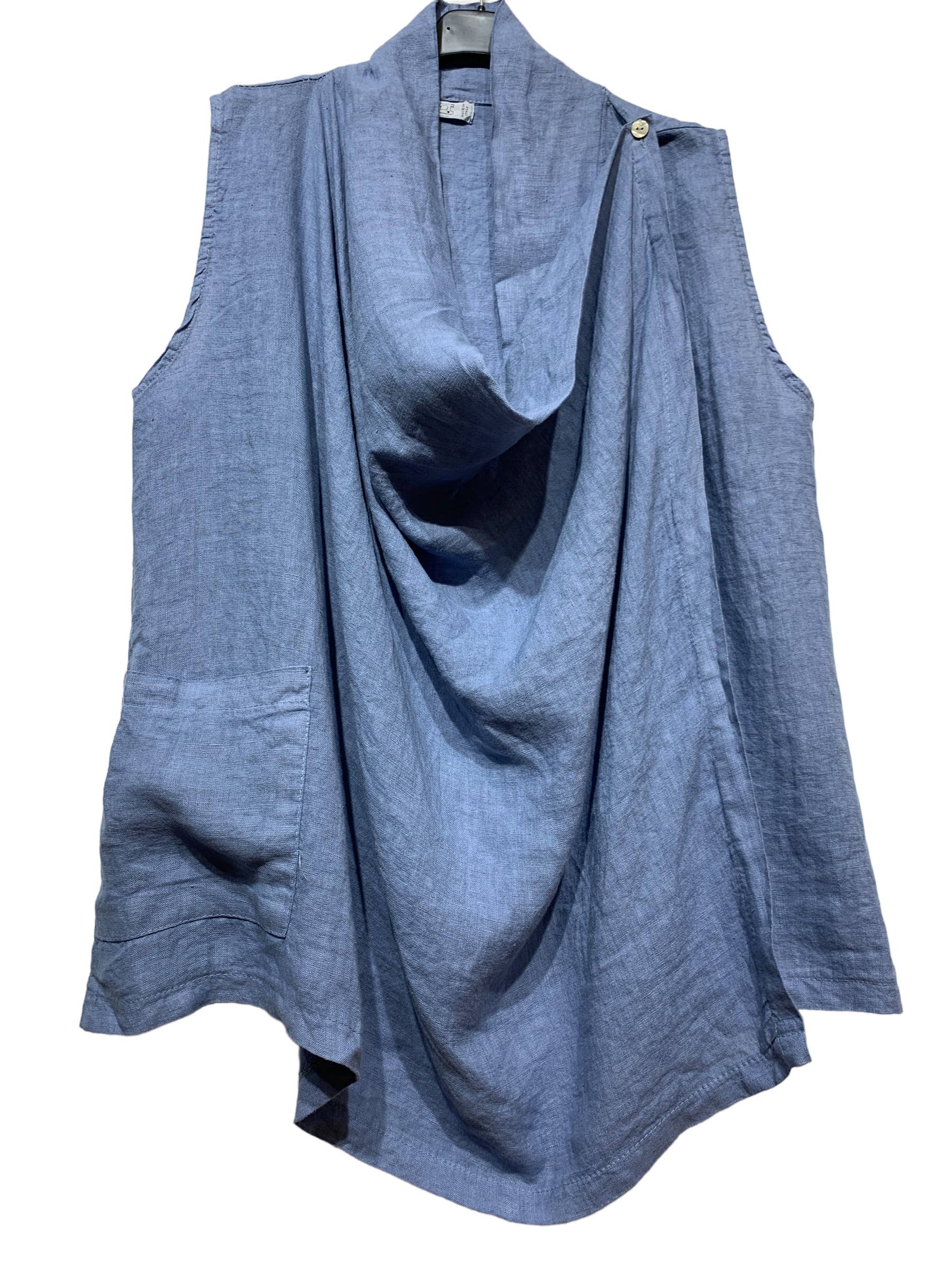 LINEN & COTTON HOUSE – Großhandel Oberbekleidungsweste – Damen – WESTE AUS LEINEN 5172 BESTSELLER FRÜHLINGS- UND SOMMERKLEIDUNG 62