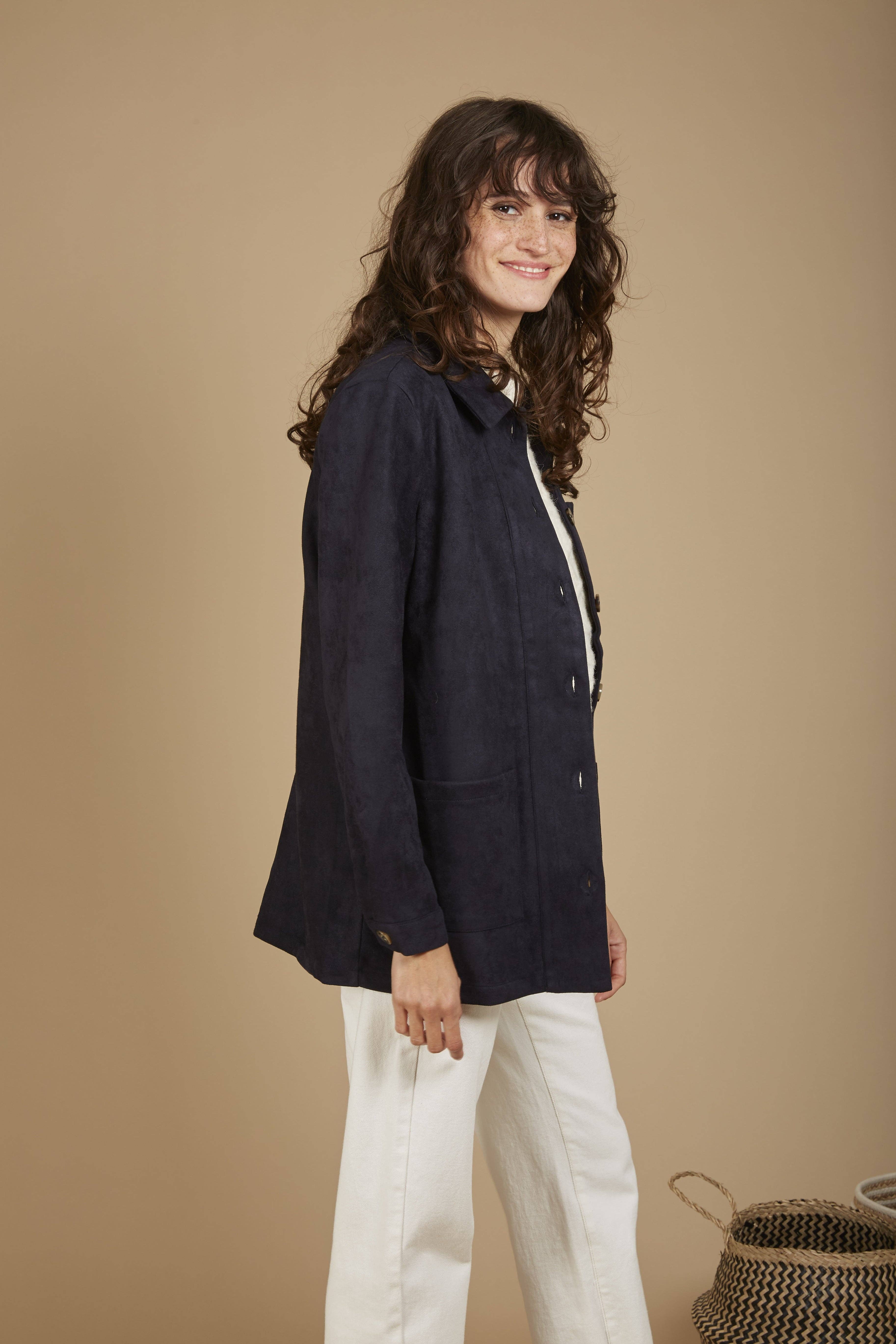 Andy & Lucy - Wholesale Jacket - Women's - VERA - Workers' style jacket in soft suede4