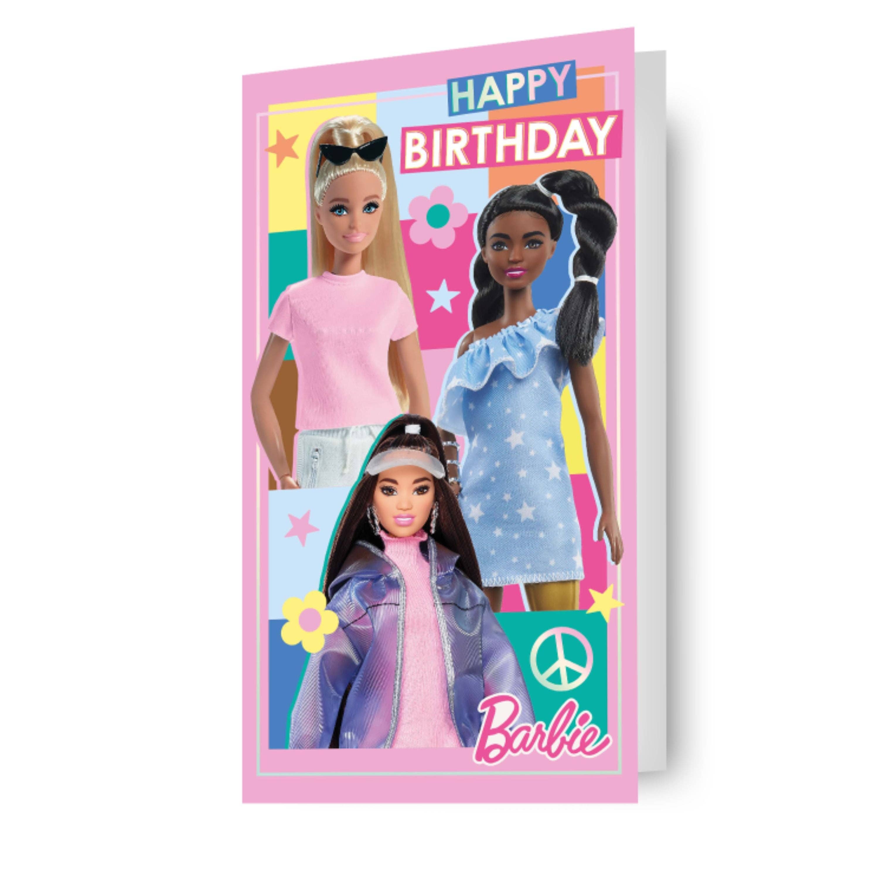 Danilo Promotions Ltd – wholesale Birthday card – Barbie Sticker Birthday Card0