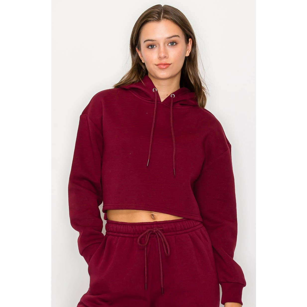 UP CLOTHING - Wholesale Hoodie - Women's - Cropped Fleece Pullover Hoodie Sweatshirt9