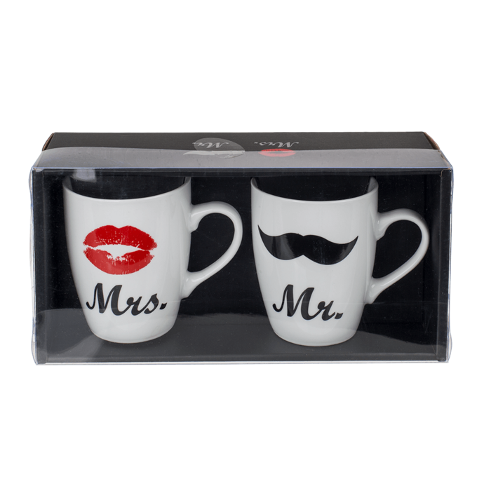 Out of the blue KG – wholesale Coffee mug – New Bone China mug, Mr. & Mrs.,1