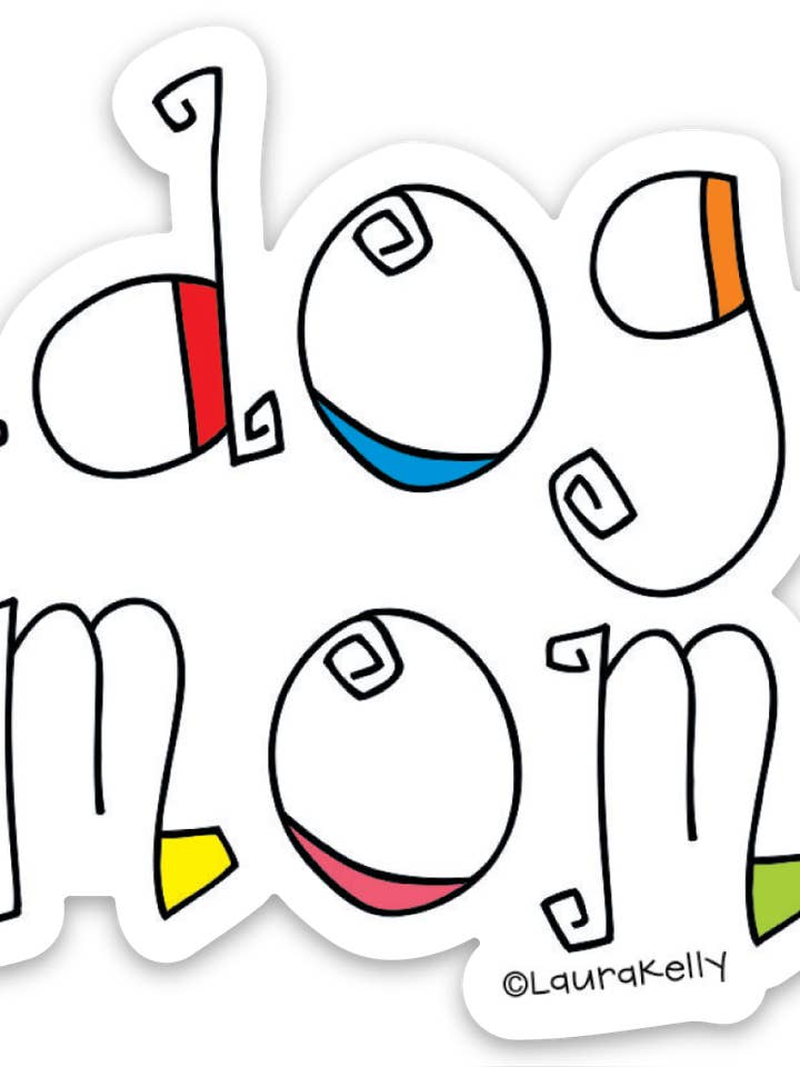 Vinyl klistermærke - Dog Mom for engroshandel hos Laura Kelly Stickers