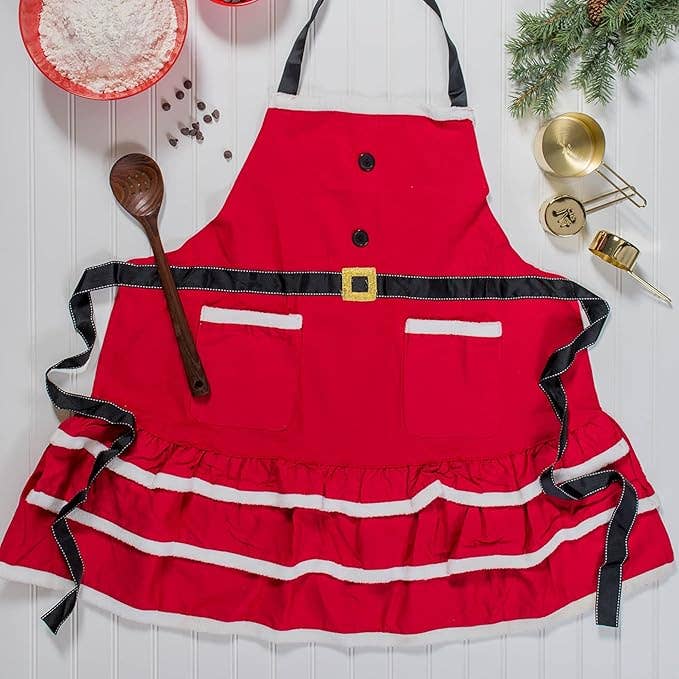 First Choice Buying - Vendita all'ingrosso Grembiuli - Grembiule di Natale della Signora Claus – Grembiule da Cucina Festivo per le Feste3