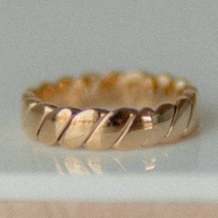 The Chunky Twist Ring for wholesale by Goldie Mae Co