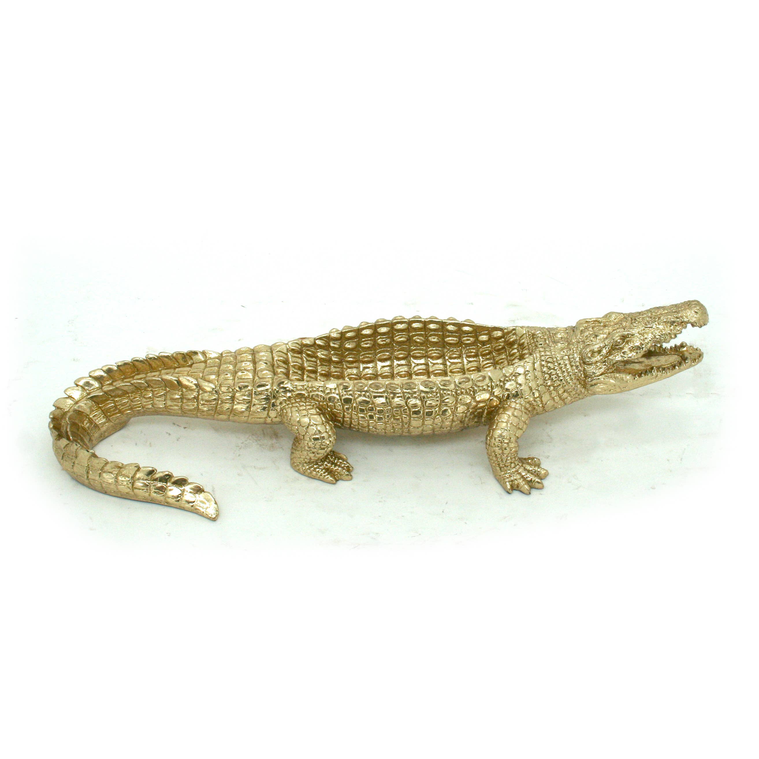 Modern World by Contrast Inc. - Wholesale Decorative Plate/Dish/Bowl - Gold Crocodile Bowl2