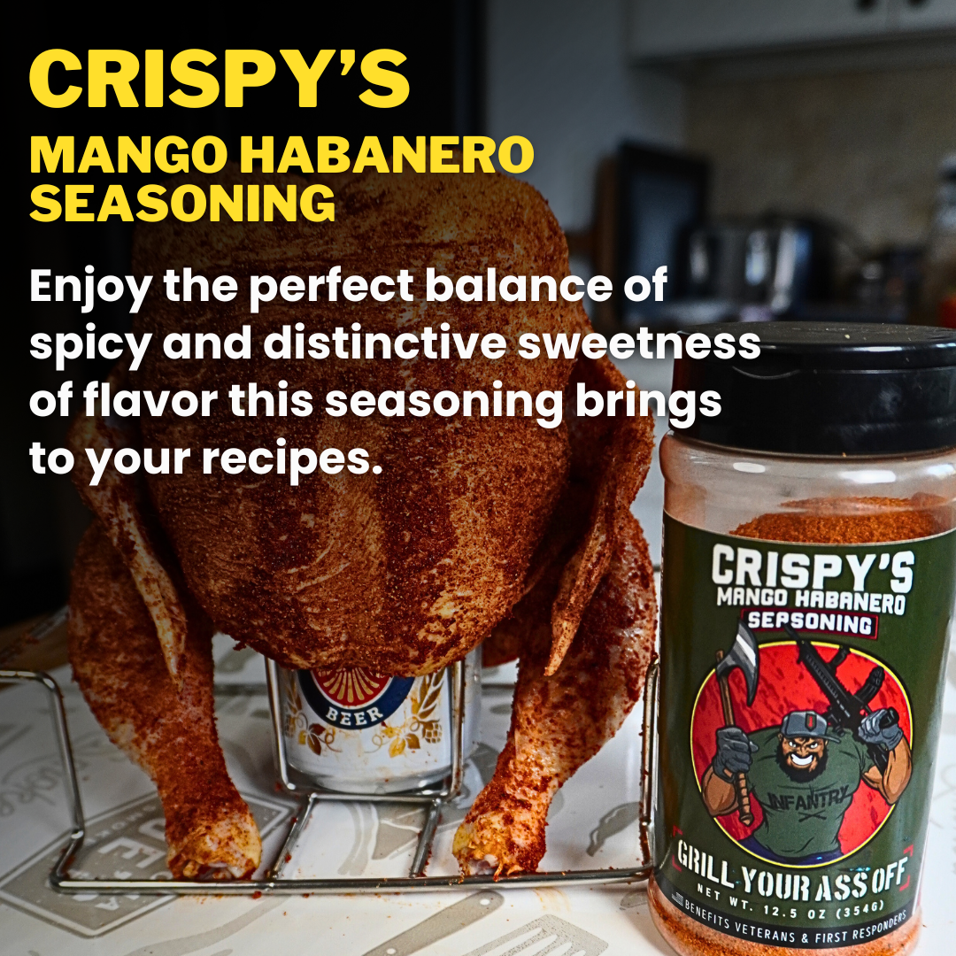 Grill Your Ass Off - Spices, Rubs, Seasonings, Sauces, Jerky – wholesale Torkad kryddblandning – Crispy’s Mango Habanero Seasoning™ – En djärv blandning av söt mango och stark habanero3