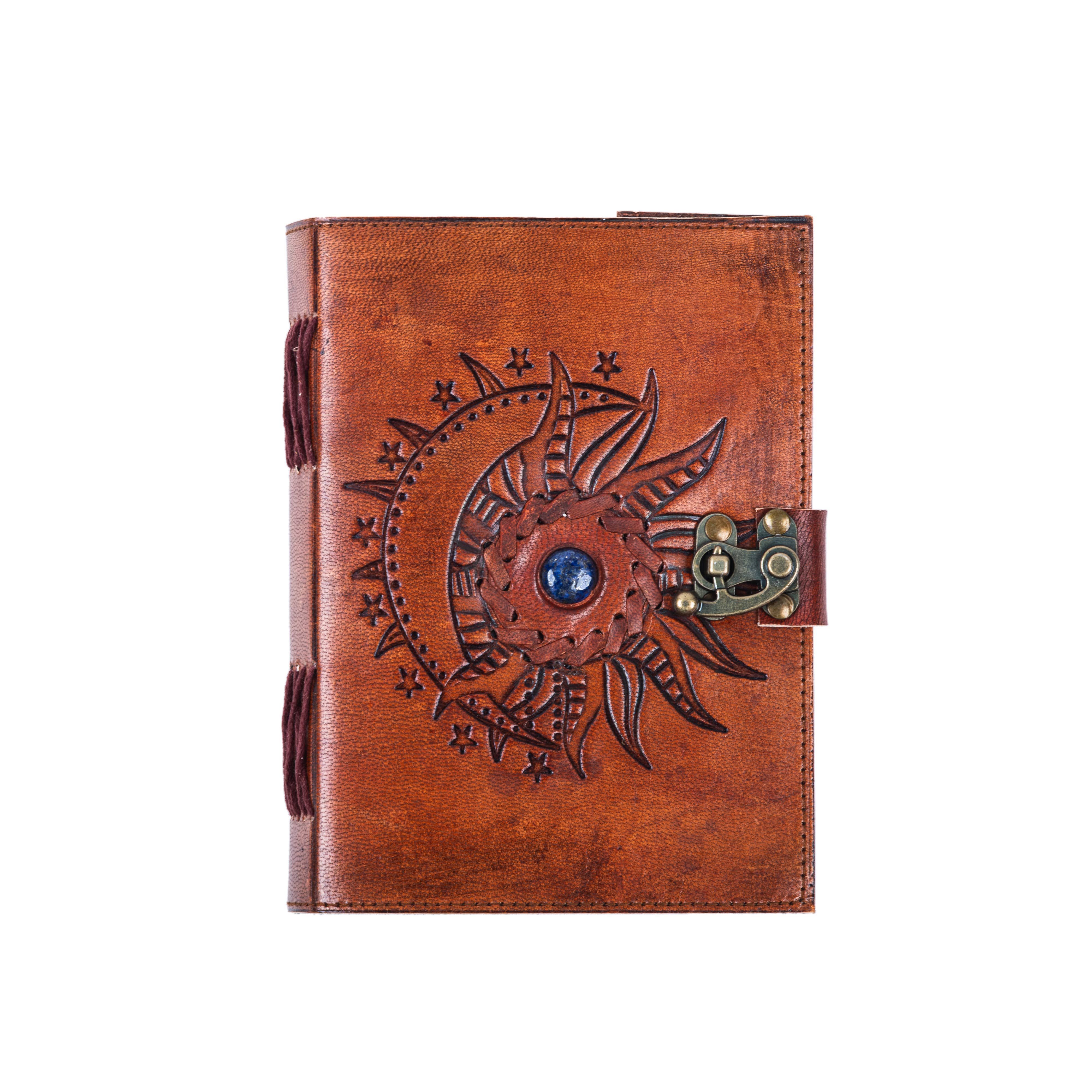 R K Handicrafts and Exporters - Wholesale Journal/Diary - Leather Journal Embossed with Stone 200 Travel Journal5