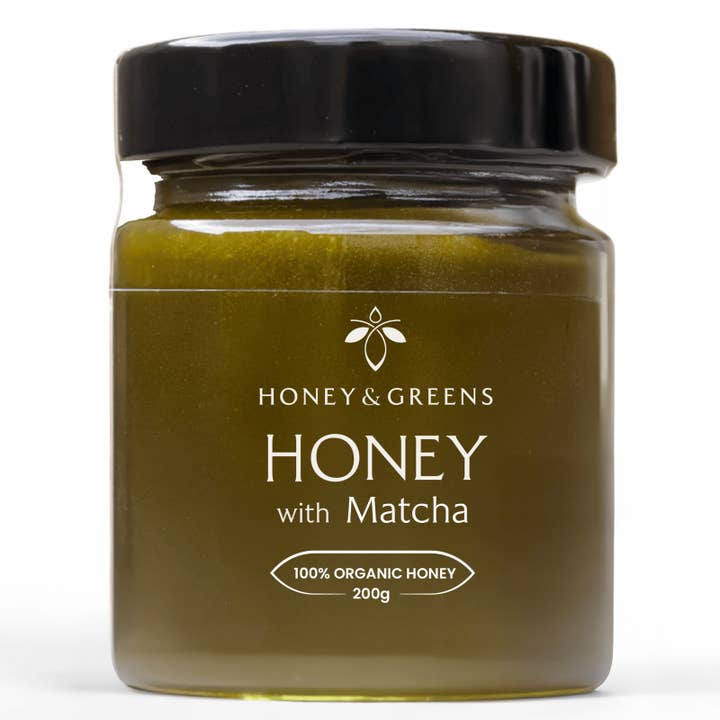 Bio-Honig mit Matcha für den Großhandel von Honey & Greens