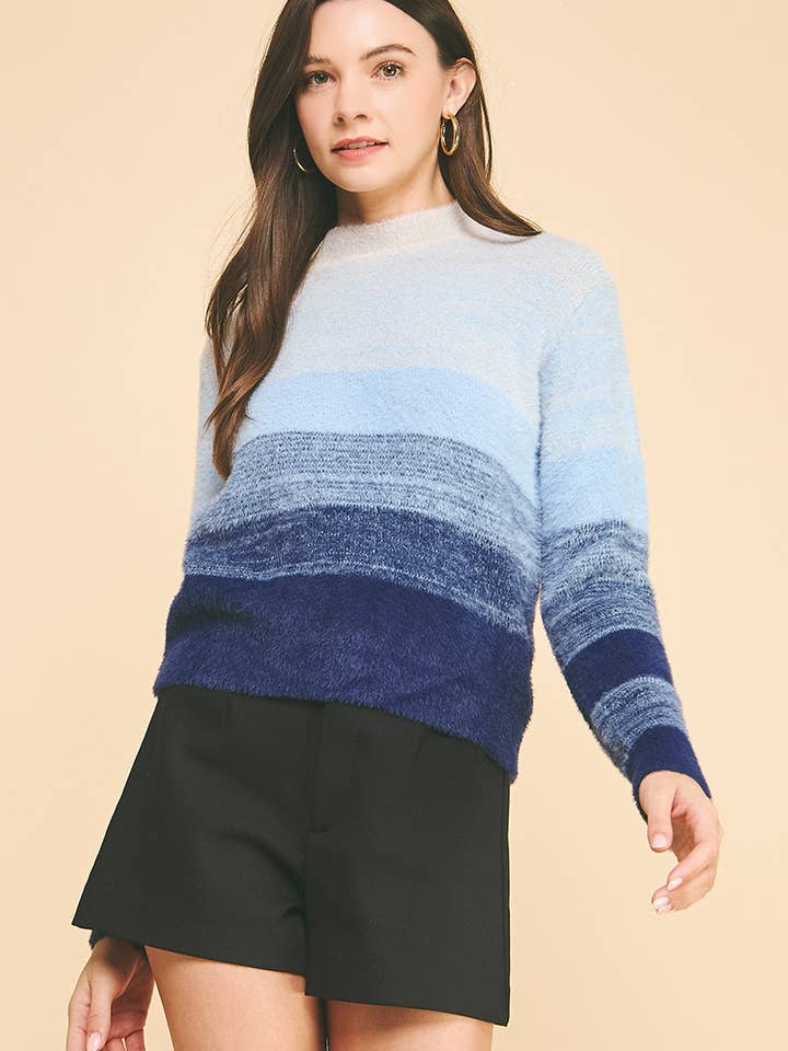 CAMISOLA DE MALHA EM BLOCO A CORES - 5314WS por atacado de PINCH