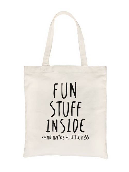 Fun Stuff Inside Canvas Bag for wholesale by 365 In Love