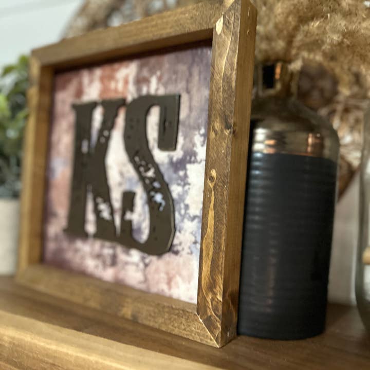 The Broken Board - Wholesale Sign - State sign with laser cut wood overlay3