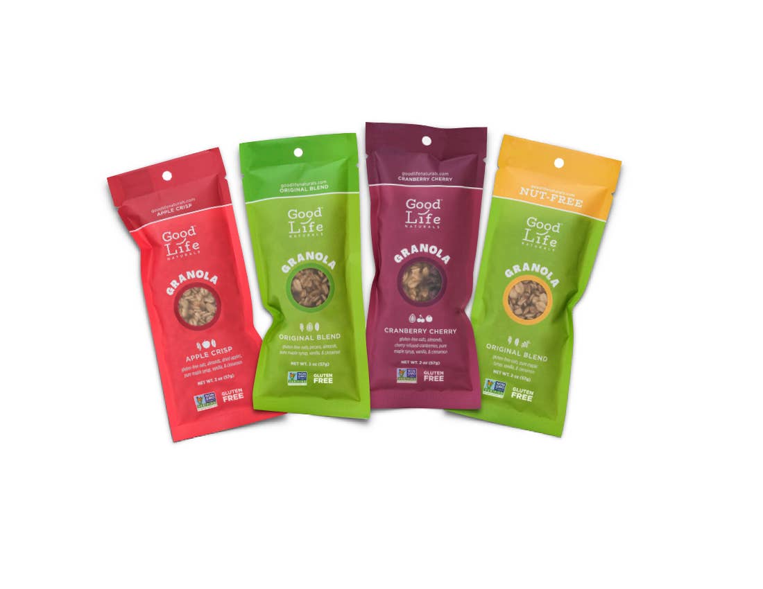 Good Life Naturals - Wholesale Granola - Gluten-Free Granola 2 oz Grab-n-Go Variety Pack