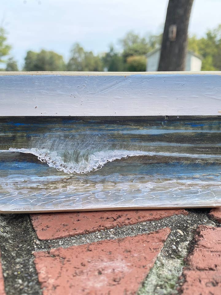 The Corolla Collection ~ Hand-Painted Wave for wholesale by Kelly Jean Paintings