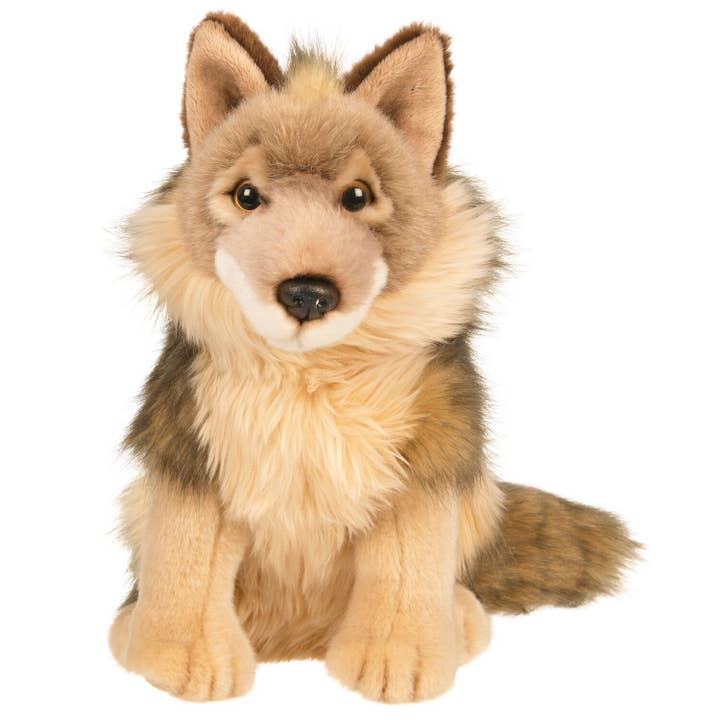 Uni Toys - Wholesale Stuffed/Plush Toy - Kids & Baby - Wolf, sitting - 25 cm (height) - cuddly/plush toy