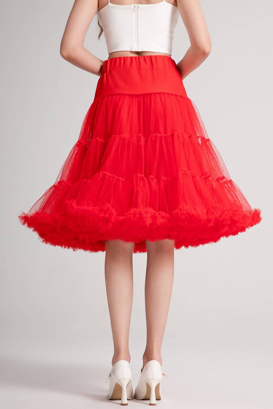 Dolly & Dotty – wholesale Skirt – Women’s – Fluffy Petticoat in Red3