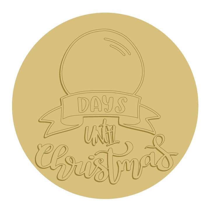 3D Days Til Christmas Unfinished Wood Cutout Style 8 for wholesale by Diverse Woodworking
