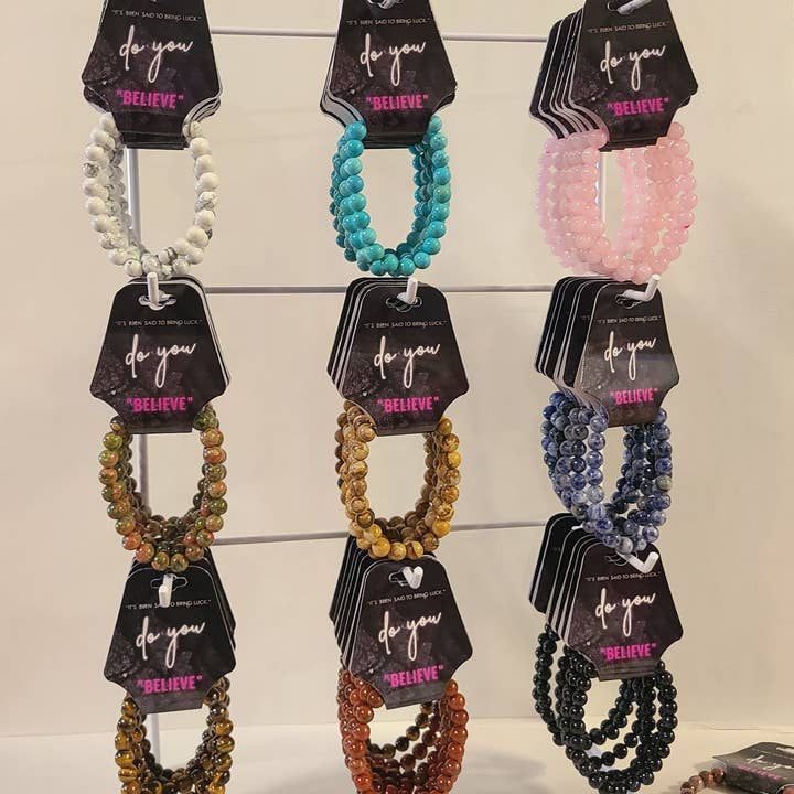 Shelley Enterprises Inc. - Wholesale Beaded Bracelet - 6277 Semi Precious Natural Stone Stretchable Bracelets1