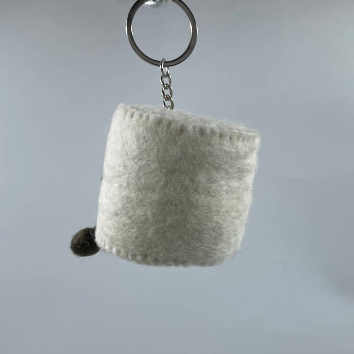 Funky Yak Ltd – wholesale Keychain – Women's – Handmade Felt Cute Toiletpaper roll Keyring 3