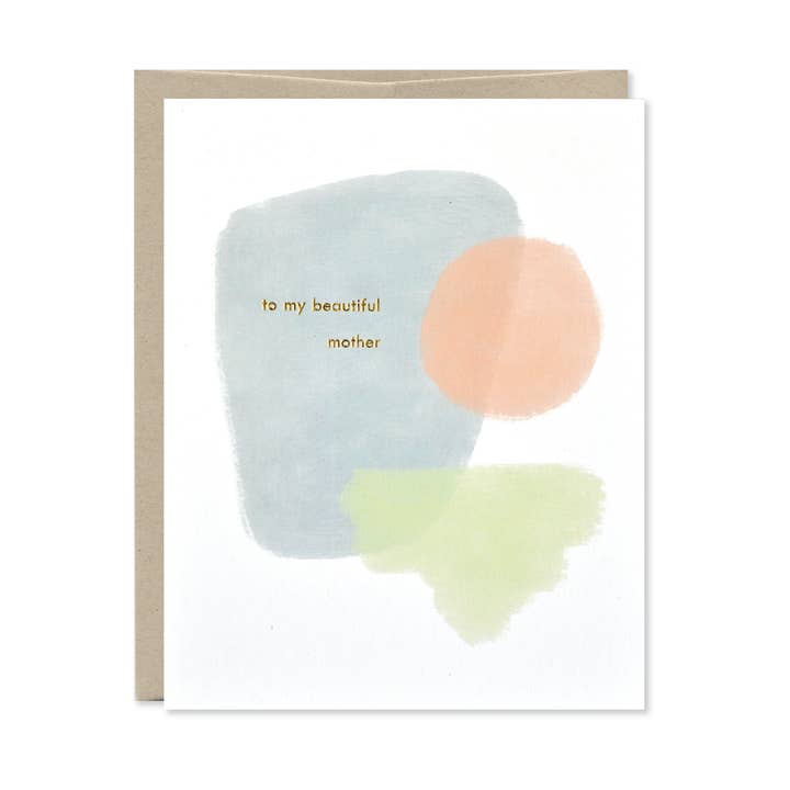 À ma belle mère Carte de fête des mères en feuille d'or pour la vente par Row House 14